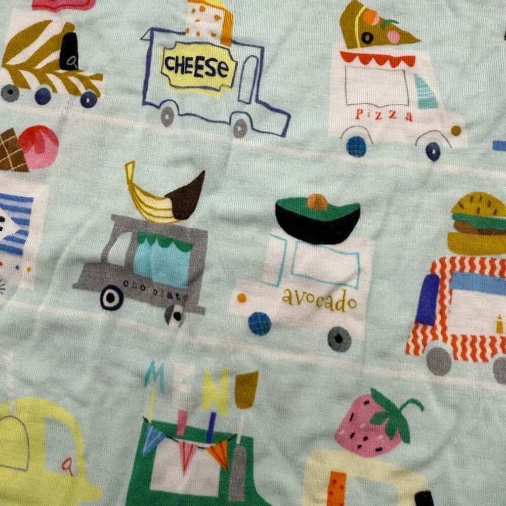 Little Sleepies Food Truck Bamboo Pajama Set Long Sleeve Pants - Kids US 7/8 - Picture 2 of 5